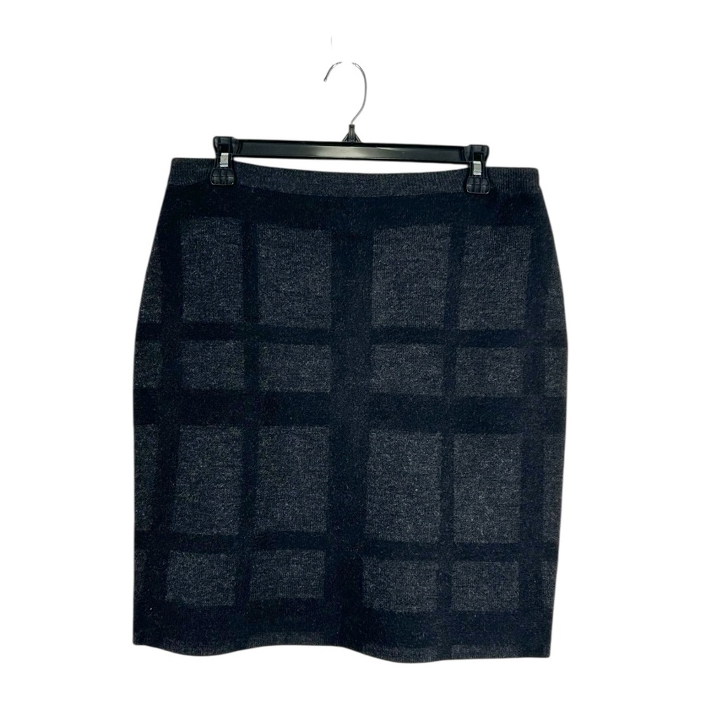Eileen‎ Fisher Felted Merino Wool Plaid Skirt